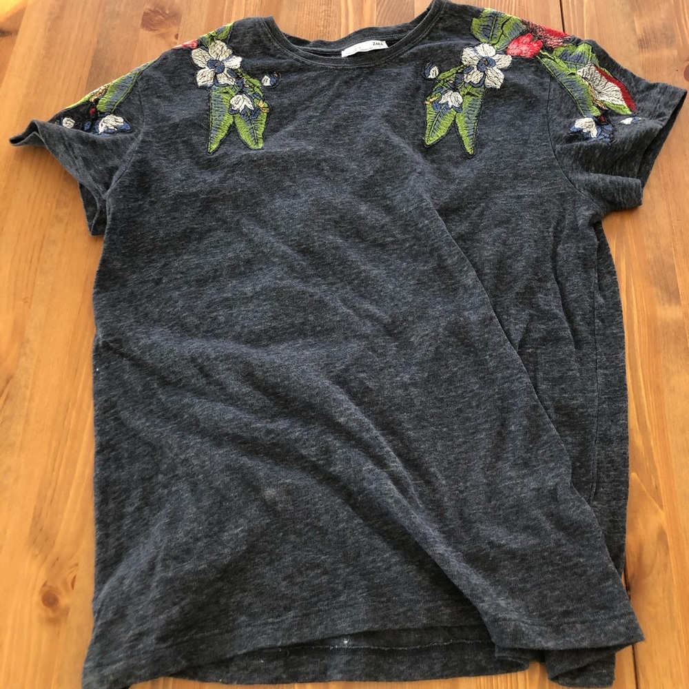 Large Zara Embroidered T-Shirt